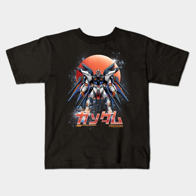 ZGMF Strike Freedom Kids T-Shirt by create by adi